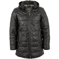 Deercraft Lederjacke DMQuirin Deercraft - Herren Echtleder Lederjacke Steppjacke Lammnappa schwarz von Deercraft