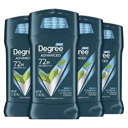 Degree Men Advanced Antiperspirant Deodorant 72-Hour Sweat and Odor Protection Sage and Ocean Mist Deodorant for Men with Motionsense Technology 2.7 oz 4 Count von Degree Men