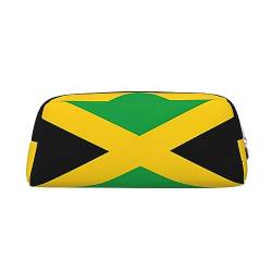 Dehiwi Federmäppchen mit Jamaika-Flagge, wasserdicht, niedliches Leder, für Reisen, Kosmetik, Make-up-Tasche, Organizer, Stifthalter für Büro Make-up, gold, Einheitsgröße, Taschen-Organizer von Dehiwi