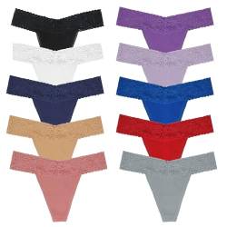 Deigecil String Tanga Damen Set Spitze Unterhosen Frauen Sexy unterwäsche mädchen Thongs for Women Mehrpack 10er Pack von Deigecil