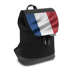 Rucksack mit Lasche 30 cm x 20 cm Daypack für Damen & Herren Tasche mit Design Flagge Frankreich Flaggen von DeinDesign