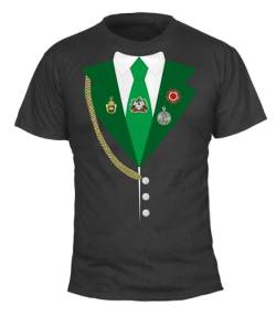 T-Shirt Uniform - Herren - das lustige Shirt - Nicht nur fürs Schützenfest, Schützenuniform in 3 Farben 4XL Schwarz von Deitert