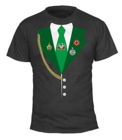 T-Shirt Uniform - Herren - das lustige Shirt - Nicht nur fürs Schützenfest, Schützenuniform in 3 Farben M Schwarz von Deitert