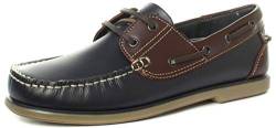 Dek , Herren Bootsschuhe, NAVY BLUE / BROWN, 45 von Dek