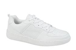 Dek Damen/Mädchen/Jungen, Destiny Spitzen-Sneaker mit gepolstertem Kragen, Weiß, weiß, 39 EU von Dek