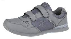 Dek Drive Herren Bowling-Schuhe mit Klettverschluss, im Sneaker-Stil (46 EU) (Grau) von Dek