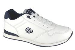 Dek Herren Anchor Trainer Stil Schnürschuh Rasen Bowlingschuhe Weiß/Marineblau (Größe S (1 Größe größer), weiß, 42 1/3 EU von Dek