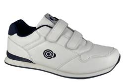 Dek Herren Axis Trainer Style Touch Fastening Rasen Bowling Schuhe Weiß / Marineblau (Größe S bestellen), weiß, 44 EU von Dek