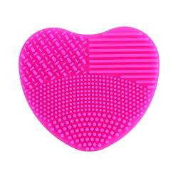 7 Farben Make-up-Pinsel-Reiniger, Herzförmige Silikon-Handschuh-Reinigungsmatte, Tragbares Waschwerkzeug Für Make-up(rosarot) von Dekaim