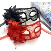 Dekorative Verkleidungsmaske Damen Spitzen Maske, Halloween-Ball-Maske, Venedig, (2-tlg), Maskerade Maske, Karneval Masken Halloween Masken von Dekorative