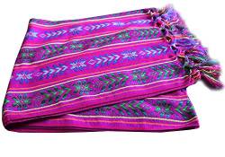 Del Mex Mexikanische Rebozo Schal-Decke, Doula (XL (2,7 x 1,5 m), Electric Purple von Del Mex