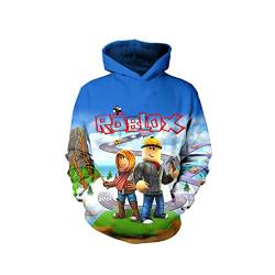 Jungen Mädchen Youtuber Gamer Merch Hoodies 3D Cool Hoody Lustige Pullover Sweatshirts Langarm Kapuzenpullover 4-13 Jahre, Stil 10, 11-12 Jahre von Delanhon