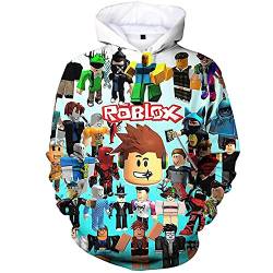 Jungen Mädchen Youtuber Gamer Merch Hoodies 3D Cool Hoody Lustige Pullover Sweatshirts Langarm Kapuzenpullover 4-13 Jahre, Stil 12, 12-13 Jahre von Delanhon