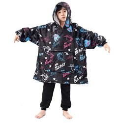 Youtuber Gamer TV Merch Fleece Oversized Hoodie Modische Kapuzenpullover Decke für Kinder Jungen Mädchen Tragbare Warme Sweatshirt (Onsize, Cat 1) von Delanhon