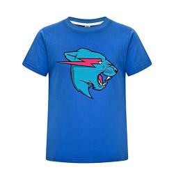 Youtuber T-Shirt für Jungen und Mädchen, mit Esprots Logo, 100 % Baumwolle, blau, 11-12 Jahre von Delanhon