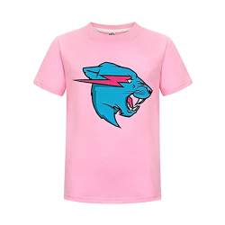 Youtuber T-Shirt für Jungen und Mädchen, mit Esprots Logo, 100 % Baumwolle, rose, 7-8 Jahre von Delanhon
