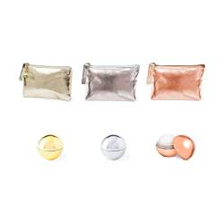 30 Metallic-Brieftaschen + 30 Lippenbalsam in verschiedenen Farben sortiert Lip Gloss Hochzeit originelle Details Hochzeit Geldbeutel Farbe von Deliex delicias de Extremadura