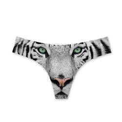 Dellukee Damen Sexy Tanga Unterwäsche High Cut Atmungsaktiv Stretch Bequem Unterwäsche Slip, tiger, M von Dellukee
