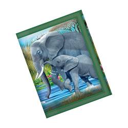 Deluxebase 3D LiveLife Geldbörsen - Dickhäuter Lentikuläre 3D-Elefantenbrieftasche. Bargeld-, Münz- und Kartenhalter mit Kunstwerken des renommierten Künstlers Michael Searle von Deluxebase