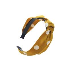 Demarkt Damen Polka Dot Design Haarband Haarschmuck mit Schleife Haarreif (Gelb) von Demarkt