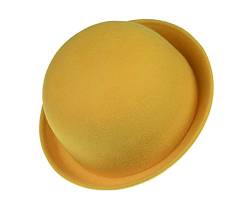 Demarkt Melone 100% Wolle Jazz Tanzen Wolle Bogen Damen Modischer Wintermütze Hut Kappe Mütze Hat (Gelb) von Demarkt