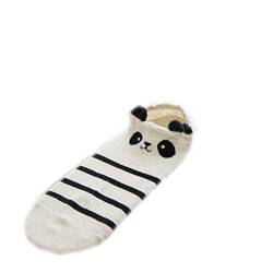 Demarkt Sneaker Socken Kurzsocken Füßlinge Damen Baumwolle Panda Muster von Demarkt