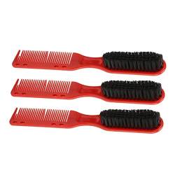Herren-Bart-Stylingkamm, Haarschnitt-Bartbürste, PP-Griff, 3-teilig für den Salon Frisieren und Rasieren von Demeras