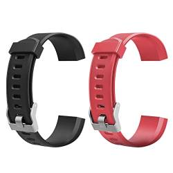 Demiawaking Ersatz-Armband für Smartwatch, Zubehör für Armbanduhr, bunt, Ersatz für Smartwatch, ID115Plus HR 215 mm/20 mm, 2 Stück von Demiawaking