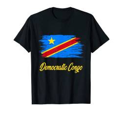 Flagge der Demokratischen Republik Kongo, DRC. T-Shirt von Democratic Republic of the Congo,DRC,DRC flag.