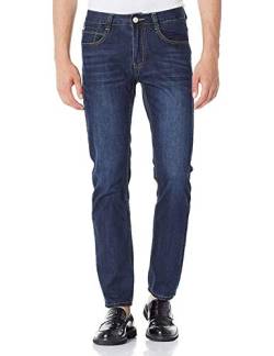 Demon&Hunter 802 Series Herren Jeanshose Kaschmir Futtert Jeans Dunkelblau DH8002(33) von Demon&Hunter