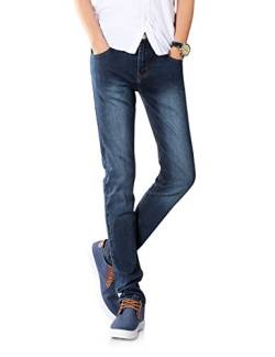 Demon&Hunter 808 Serie Herren Jeans Hose Skinny Fit Jeans Herren Stretch Jeans Blau DH8048(30) von Demon&Hunter