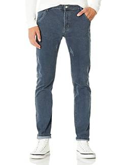 Demon&Hunter 808B Serie Herren dünn Sitz Jeanshose Jeans, Dh8082, 33W x 32L von Demon&Hunter