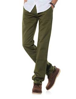 Demon&Hunter 900X Classic-Series Herren Chinos DH9006, Dh9006 X Green, 30W / 32L von Demon&Hunter