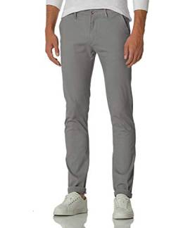 Demon&Hunter Schlank-Fit Serie Herren Stretch lässig Hose , Grau Dh9114 X Grau, 31W / 32L von Demon&Hunter