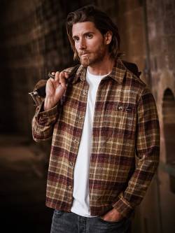 Mey & Edlich Herren Overshirt Bri Burton Langarm braun XL von Denham