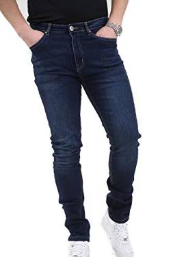 Herren Stretch Skinny Fit Flex Jeans Stretchable Denim Jeans UK Größe 30 bis 40 Taille, Dunkelblau, 42 von Denim Desire