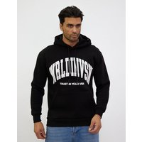 Denim Distriqt Hoodie Herren Hoddy in SLIM-Fit mit feinem Schriftprint von Denim Distriqt