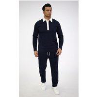 Denim Distriqt Jogginganzug Herren Kombi-Set 2 Teiler Trainingsanzug mit Polo Kragen (Oberteil + Hose) von Denim Distriqt