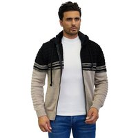 Denim Distriqt Strickjacke Herren Strickjacke mit flauschiger Kapuze und Seitentaschen von Denim Distriqt