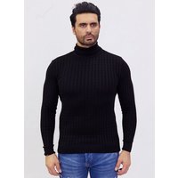 Denim Distriqt Strickpullover Rollkragen Pullover mit feinem Zopfmuster von Denim Distriqt