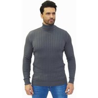 Denim Distriqt Strickpullover Rollkragen Pullover mit feinem Zopfmuster von Denim Distriqt