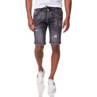 Denim House Jeansbermudas Herren kurze Jeanshose Bermuda im Destroyed Look mit Stretch von Denim House