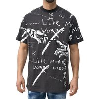 Denim House T-Shirt Herren T-Shirt im Loose-Fit mit Allover-Print OVERSIZE-T-Shirt C-735 von Denim House