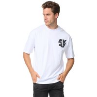 Denim House T-Shirt Oversizd Fit T-Shirt mit besonderem Druck Loose Fit Weiß E698 L von Denim House