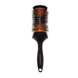 Denman (Large) Thermo Ceramic Hourglass Hot Curl Brush - Hair Curling Brush for Blow-Drying, Straightening, Defined Curls, Volume & Root-Lift - Orange & Black, (DHH1EORG) von Denman