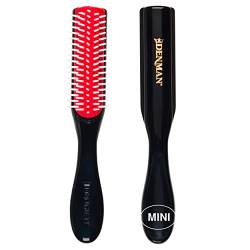 Denman Classic Styling Brush 5 Row D14 - Hair Brush for Separating, Shaping & Defining Curls - Blow-Drying, Styling & Detangling Brush(MINI) - Black von Denman