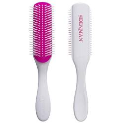 Denman Curly Hair Brush D3 (Cherry Blossom), 7-reihige Stylingbürste zum Entwirren, Trennen, Formen und Definieren von Locken – für Sie und Ihn von Denman