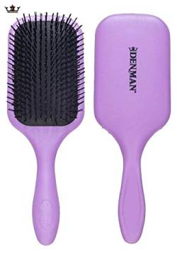 Denman Haarbürste (Langhaarbürste) D90L Tangle Tamer Ultra, Entwirrungs- und Pflege-Bürste für lange und kräftige Haare, Nylonborsten, lila von Denman