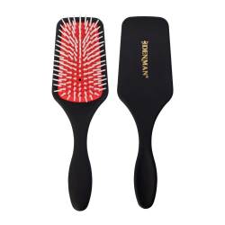 Denman Petite Detangler Haarbürste für schnelles und bequemes Entwirren und Föhnen D38 – Kombination aus D3-Stylingstiften und Paddelbürste (schwarz) von Denman