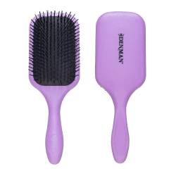 Denman Tangle Tamer Ultra (Violet) Detangling Paddle Brush For Curly Hair And Black Natural Hair - use with both Wet & Dry Hair, D90L von Denman